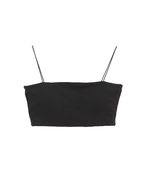 CLANE（クラネ）の「THIN CORD BANDEAU BRA TOPS（キャミソール・レディース・ホワイト/ブラック・2/1）」の2枚目の写真