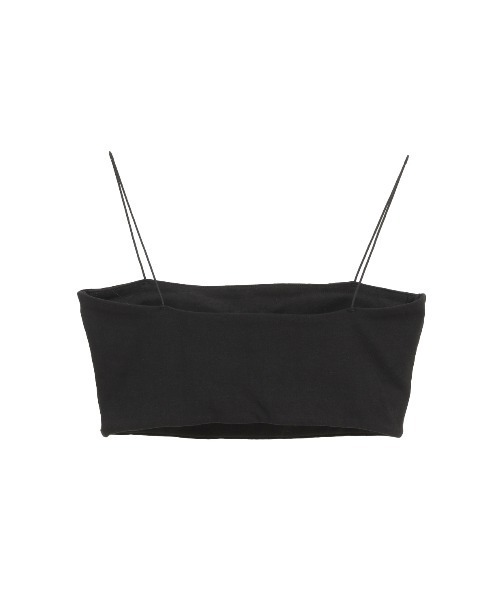 CLANE（クラネ）の「THIN CORD BANDEAU BRA TOPS（キャミソール・レディース・ホワイト/ブラック・2/1）」の4枚目の写真