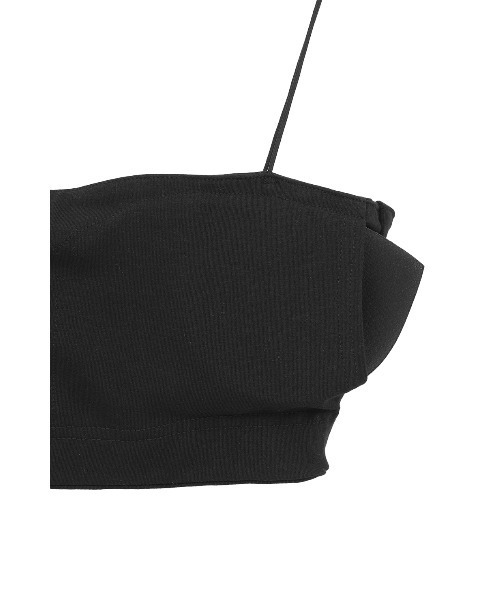 CLANE（クラネ）の「THIN CORD BANDEAU BRA TOPS（キャミソール・レディース・ホワイト/ブラック・2/1）」の6枚目の写真