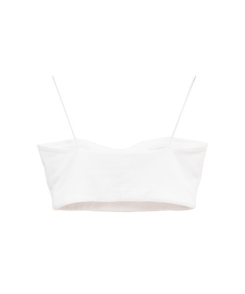 CLANE（クラネ）の「THIN CORD BANDEAU BRA TOPS（キャミソール・レディース・ホワイト/ブラック・2/1）」の9枚目の写真