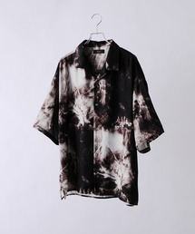 CLEL(�N���C��)�́yCLEL�z2Way Multi Pattern Drape Short Sleeve Shirt/2way �ԕ� �A�u�X�g���N�g���h���[�v�����V���c(�V���c/�u���E�X)
