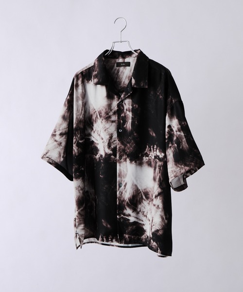 CLEL】2Way Multi Pattern Drape Short Sleeve Shirt/2way 花柄