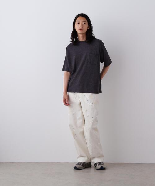 YLEVE(イレーヴ)の「YLEVE / TETRON COTTON SLUB YARN JERSEY POCKET T-SHIRT(Tシャツ/カットソー・メンズ・グレー/ブルー/ホワイト・4/5)」の12枚目の写真