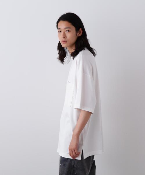 YLEVE(イレーヴ)の「YLEVE / TETRON COTTON SLUB YARN JERSEY POCKET T-SHIRT(Tシャツ/カットソー・メンズ・グレー/ブルー/ホワイト・4/5)」の4枚目の写真