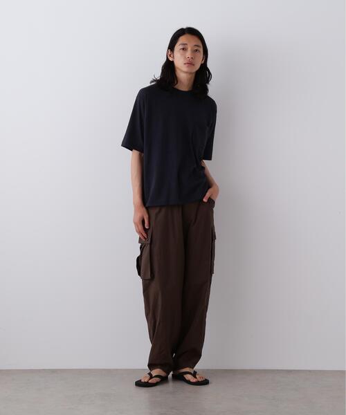 YLEVE(イレーヴ)の「YLEVE / TETRON COTTON SLUB YARN JERSEY POCKET T-SHIRT(Tシャツ/カットソー・メンズ・グレー/ブルー/ホワイト・4/5)」の6枚目の写真
