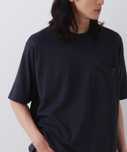 YLEVE(イレーヴ)の「YLEVE / TETRON COTTON SLUB YARN JERSEY POCKET T-SHIRT(Tシャツ/カットソー・メンズ・グレー/ブルー/ホワイト・4/5)」の9枚目の写真