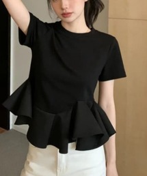 LUCPY（ラクピー）の「ペプラムフレア半袖トップス（その他トップス）」