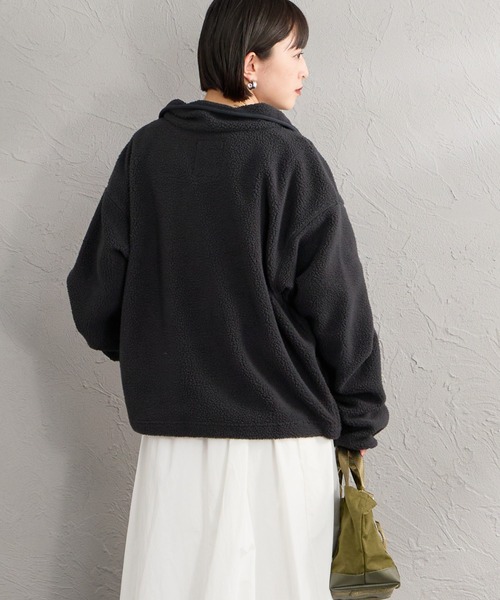 Columbia（コロンビア）の「【WEB先行予約】[Columbia/コロンビア] ヘルベディア Ⅱクロップドハーフスナップフリース(WEB限定)（その他アウター・レディース・ピンク/ブラック/ベージュ・L/M）」の11枚目の写真