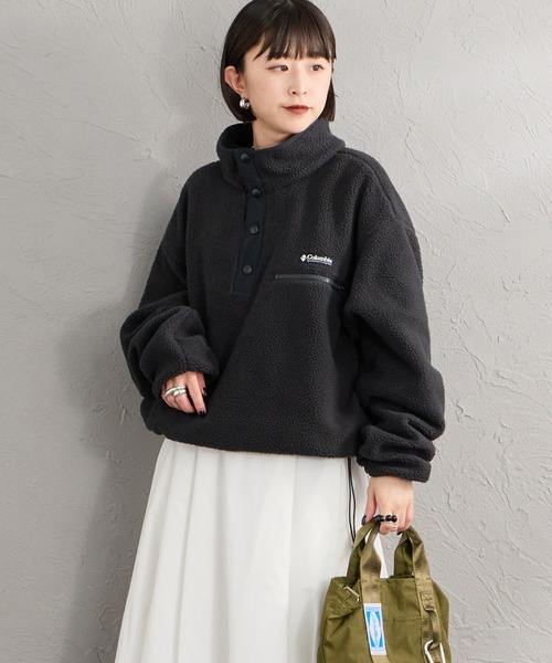 Columbia（コロンビア）の「【WEB先行予約】[Columbia/コロンビア] ヘルベディア Ⅱクロップドハーフスナップフリース(WEB限定)（その他アウター・レディース・ピンク/ブラック/ベージュ・L/M）」の18枚目の写真
