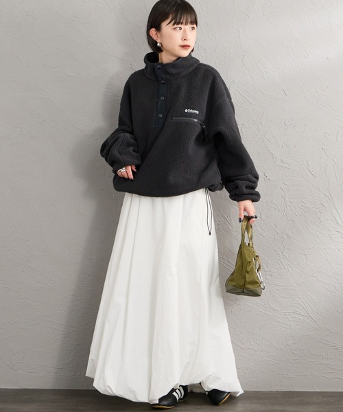 Columbia（コロンビア）の「【WEB先行予約】[Columbia/コロンビア] ヘルベディア Ⅱクロップドハーフスナップフリース(WEB限定)（その他アウター・レディース・ピンク/ブラック/ベージュ・L/M）」の21枚目の写真