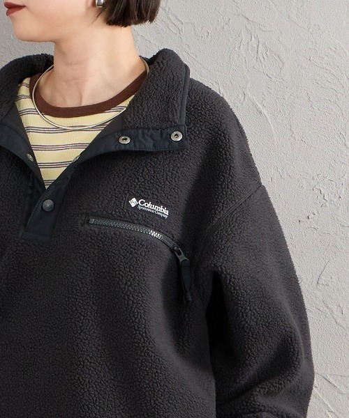 Columbia（コロンビア）の「【WEB先行予約】[Columbia/コロンビア] ヘルベディア Ⅱクロップドハーフスナップフリース(WEB限定)（その他アウター・レディース・ピンク/ブラック/ベージュ・L/M）」の15枚目の写真