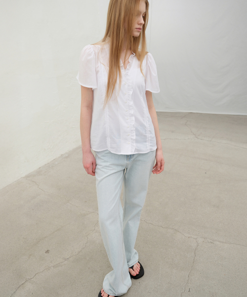 LEVAR(レバー)の「French Ruffle Blouse - Snow White(シャツ/ブラウス・レディース・その他・FREE)」の3枚目の写真