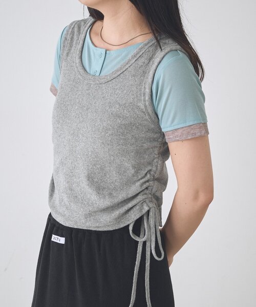 Kastane(カスタネ)の「【一部店舗限定】B バイカラーヘンリーTOPS(Tシャツ/カットソー・レディース・サックスブルー/ブラウン/アイボリー・FREE)」の19枚目の写真