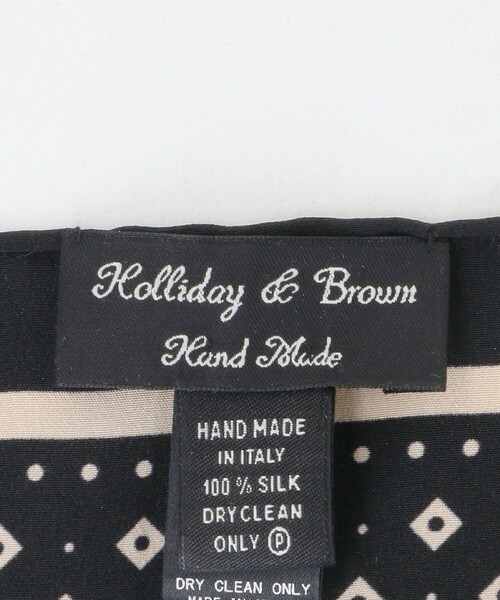 Holliday & Brown(ホリデーアンドブラウン)の「<Holliday&Brown>ペイズリー バンダナ スカーフ(バンダナ/スカーフ・メンズ・ブラック・FREE)」の6枚目の写真