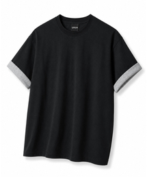 GRISH（グリッシュ）の「ロールアップレイヤードクロップ半袖Tシャツ[ブラック]（Tシャツ/カットソー）」