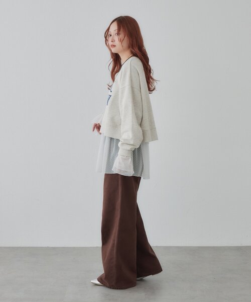 DISCOAT(ディスコート)の「生地アソートレースチュニック(Tシャツ/カットソー・レディース・ブラック系その他/オフホワイト/ブラック/ホワイト・FREE)」の6枚目の写真