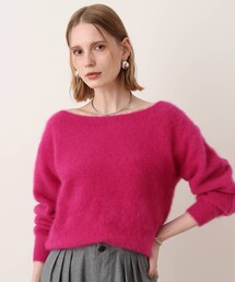 カシミヤブレンドファー加工プルオーバー