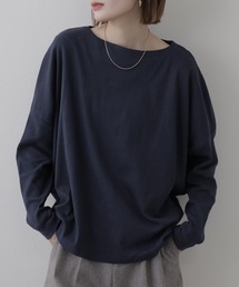 ドルマンスリーブボートネックTシャツ 長袖