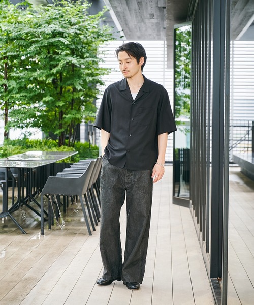 STUDIOUS(ステュディオス)の「【STUDIOUS】Soft Open collar Shirts / 吸湿性 / 速乾性(シャツ/ブラウス・メンズ・ホワイト/タン/ブラック・1/2)」の10枚目の写真