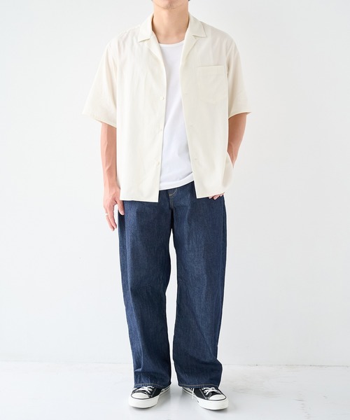 STUDIOUS(ステュディオス)の「【STUDIOUS】Soft Open collar Shirts / 吸湿性 / 速乾性(シャツ/ブラウス・メンズ・ホワイト/タン/ブラック・1/2)」の12枚目の写真