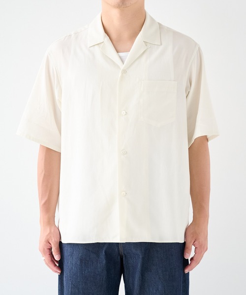 STUDIOUS(ステュディオス)の「【STUDIOUS】Soft Open collar Shirts / 吸湿性 / 速乾性(シャツ/ブラウス・メンズ・ホワイト/タン/ブラック・1/2)」の15枚目の写真