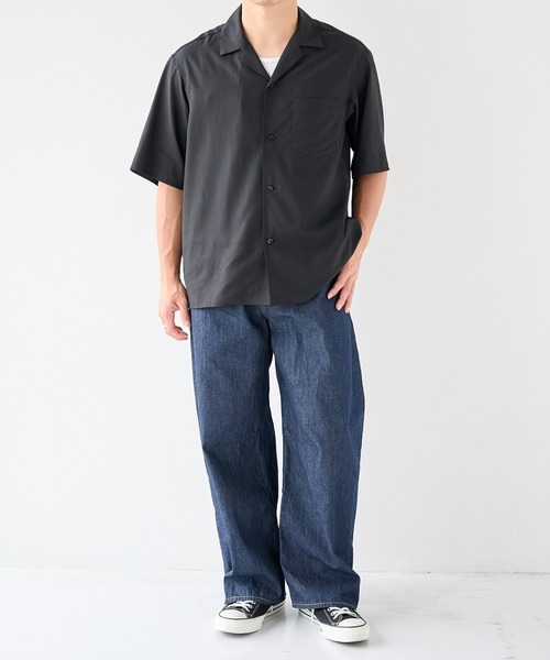 STUDIOUS(ステュディオス)の「【STUDIOUS】Soft Open collar Shirts / 吸湿性 / 速乾性(シャツ/ブラウス・メンズ・ホワイト/タン/ブラック・1/2)」の18枚目の写真