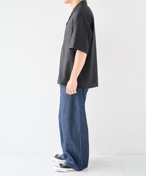 STUDIOUS(ステュディオス)の「【STUDIOUS】Soft Open collar Shirts / 吸湿性 / 速乾性(シャツ/ブラウス・メンズ・ホワイト/タン/ブラック・1/2)」の19枚目の写真