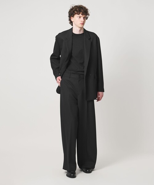 LOEFF（ロエフ）の「＜LOEFF＞タキシードクロス ボックス ジャケット MENS（テーラードジャケット・メンズ・ブラック・2/1/0）」の2枚目の写真