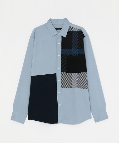 BLACK LABEL CRESTBRIDGE(ブラックレーベル・クレストブリッジ)の「デニムライクニットドッキングシャツ(シャツ/ブラウス・メンズ・ネイビー/ブルー系その他4・M/L/XL/S)」の8枚目の写真