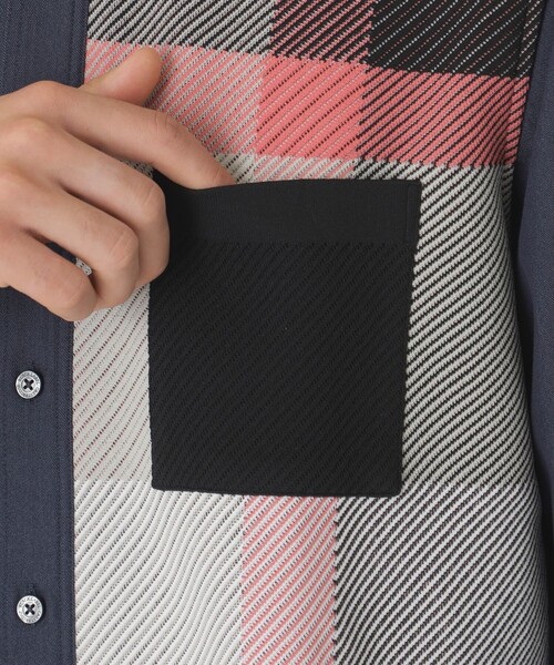 BLACK LABEL CRESTBRIDGE(ブラックレーベル・クレストブリッジ)の「デニムライクニットドッキングシャツ(シャツ/ブラウス・メンズ・ネイビー/ブルー系その他4・M/L/XL/S)」の13枚目の写真