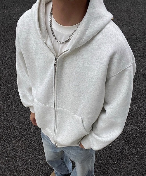 DOUBLE STEAL(ダブルスティール)の「DSオーバーサイズジップパーカー(パーカー・メンズ・グレー/ブラック・X-LARGE/LARGE/MEDIUM)」の1枚目の写真