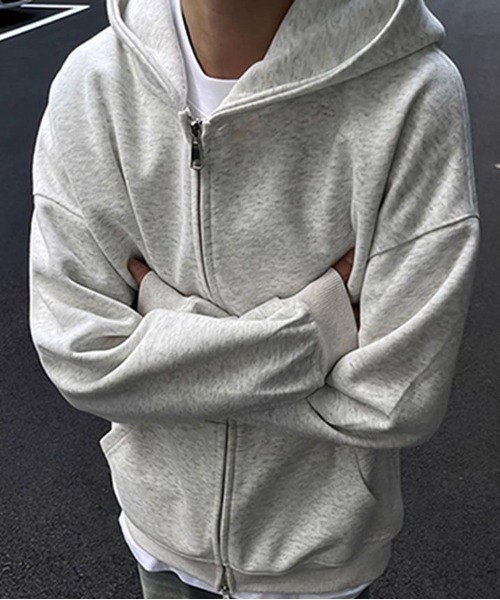 DOUBLE STEAL(ダブルスティール)の「DSオーバーサイズジップパーカー(パーカー・メンズ・グレー/ブラック・X-LARGE/LARGE/MEDIUM)」の4枚目の写真