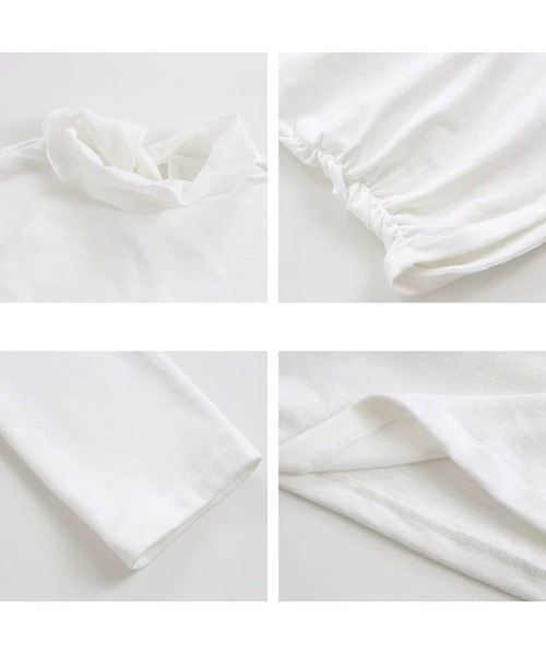 Fano Studios(ファノ ストゥディオズ)の「リボンディテール モックネックトップスFQ26S085【Fano Studios】【2026AW】(Tシャツ/カットソー・レディース・ホワイト・S/M/L)」の12枚目の写真