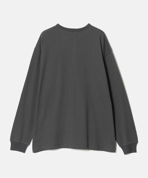 green label relaxing(グリーンレーベルリラクシング)の「FINE BASIC ヴィンテージライク ヘンリーネック 長袖 カットソー Tシャツ(Tシャツ/カットソー・メンズ・ダークグレー/ホワイト・M/XL/L)」の9枚目の写真