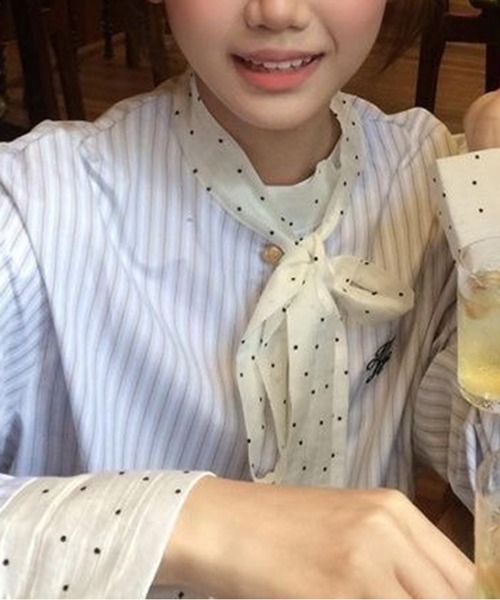AsheKsha(アシクシャ)の「ボーダーリボンベルトシャツワンピース(ワンピース・レディース・ブルー・M)」の13枚目の写真