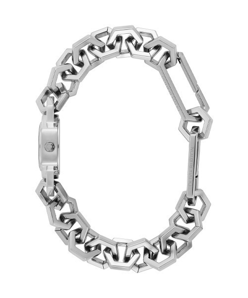 OLIVIA BURTON（オリビアバートン）の「「OLIVIA BURTON/オリビアバートン」シグネチャー - 18mm ヘックスリンク ミニ シルバーホワイト サンレイ ブレスレット（アナログ腕時計・レディース・シルバー・FREE）」の10枚目の写真