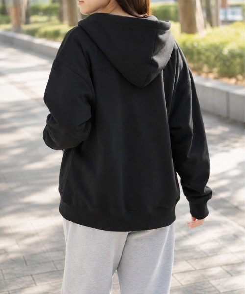 Mku Ekta（ムクエクタ）の「裏起毛ジップアップパーカー（パーカー・レディース・グレー/ブラック・M/L）」の11枚目の写真