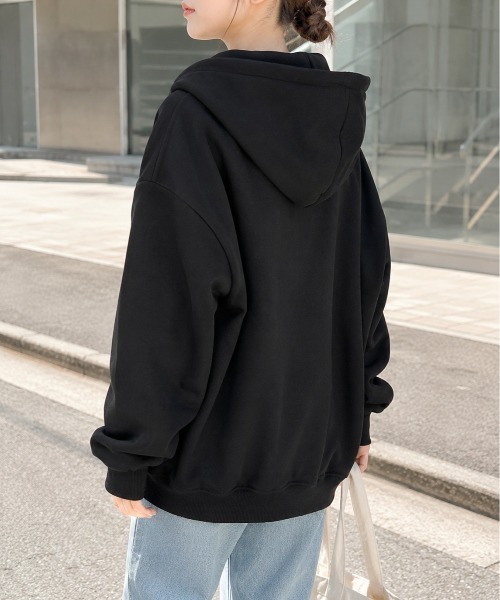 Mku Ekta（ムクエクタ）の「裏起毛ジップアップパーカー（パーカー・レディース・グレー/ブラック・M/L）」の14枚目の写真