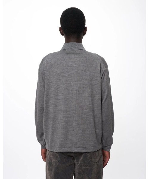 marka(マーカ)の「SHIRT CARDIGAN(カーディガン/ボレロ・メンズ・グレー/ダークブラウン・2/1)」の4枚目の写真