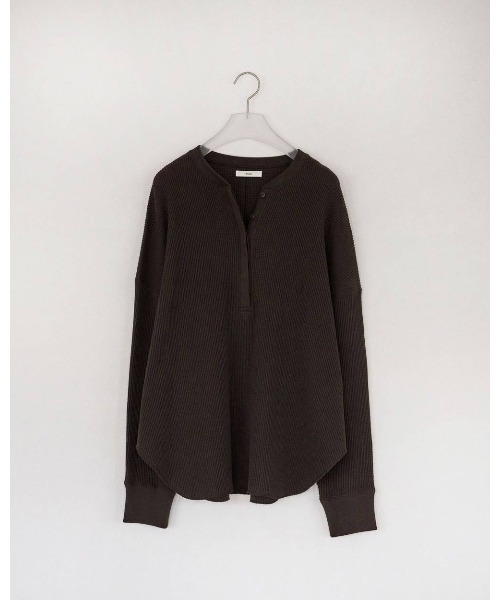 anuke Waffle Loose Henleytops（Tシャツ/カットソー）｜anuke