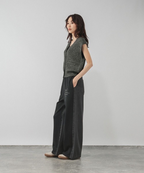 GLOBAL WORK(グローバルワーク)の「スウェットデニムドッキングパンツ/1054590(スウェットパンツ・レディース・ブラック/グレー/ブルー・LARGE/MEDIUM)」の5枚目の写真