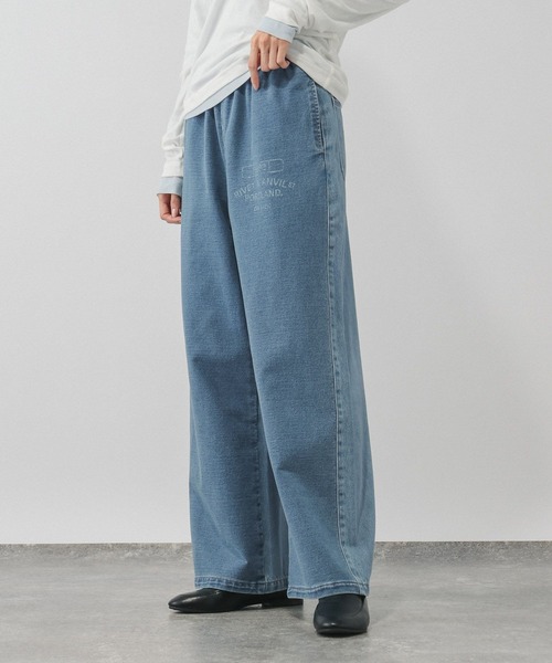 GLOBAL WORK(グローバルワーク)の「スウェットデニムドッキングパンツ/1054590(スウェットパンツ・レディース・ブラック/グレー/ブルー・LARGE/MEDIUM)」の17枚目の写真