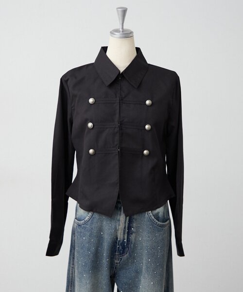 continuer de NICE CLAUP(コンティニューデナイスクラップ)の「長袖ナポレオンブラウス(シャツ/ブラウス・レディース・レッド系その他/ブルー系その他/ブラック/ホワイト系その他/カーキ・FREE)」の13枚目の写真