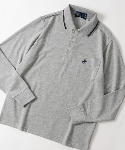 JOHN'S CLOSET(ジョンズクローゼット)の「【15】〔BEVERLY HILLS POLO CLUB/ビバリーヒルズポロクラブ〕ワンポイント刺しゅうベーシック鹿の子ポロシャツ(ポロシャツ・メンズ・グリーン/レッド/ネイビー/グレー・LARGE/MEDIUM)」の1枚目の写真