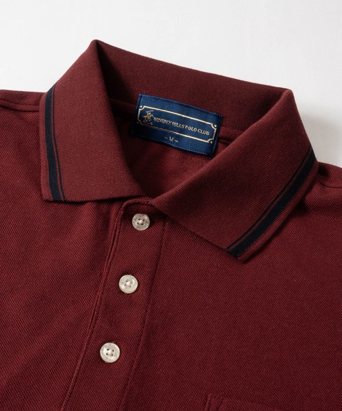 JOHN'S CLOSET(ジョンズクローゼット)の「【15】〔BEVERLY HILLS POLO CLUB/ビバリーヒルズポロクラブ〕ワンポイント刺しゅうベーシック鹿の子ポロシャツ(ポロシャツ・メンズ・グリーン/レッド/ネイビー/グレー・LARGE/MEDIUM)」の5枚目の写真