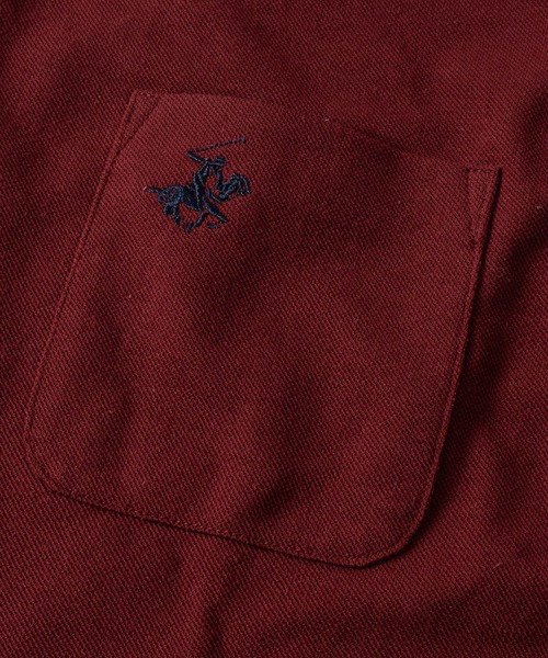 JOHN'S CLOSET(ジョンズクローゼット)の「【15】〔BEVERLY HILLS POLO CLUB/ビバリーヒルズポロクラブ〕ワンポイント刺しゅうベーシック鹿の子ポロシャツ(ポロシャツ・メンズ・グリーン/レッド/ネイビー/グレー・LARGE/MEDIUM)」の8枚目の写真