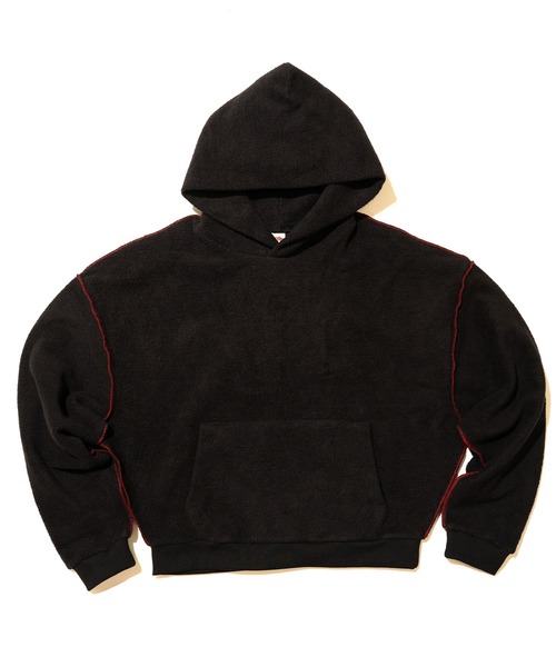 FRUIT OF THE LOOM(フルーツオブザルーム)の「【FRUIT OF THE LOOM】FTL VOLUME HOODIE / ショート丈 フーディ(パーカー・メンズ・ブルー/ホワイト系その他/ホワイト系その他2/グリーン/ピンク/レッド・S/M/L/XL)」の6枚目の写真