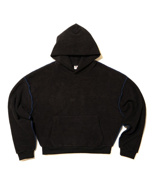 FRUIT OF THE LOOM(フルーツオブザルーム)の「【FRUIT OF THE LOOM】FTL VOLUME HOODIE / ショート丈 フーディ(パーカー・メンズ・ブルー/ホワイト系その他/ホワイト系その他2/グリーン/ピンク/レッド・S/M/L/XL)」の4枚目の写真