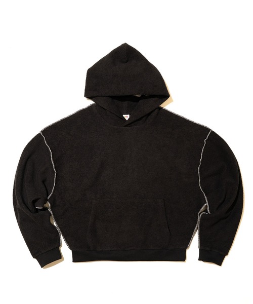 FRUIT OF THE LOOM(フルーツオブザルーム)の「【FRUIT OF THE LOOM】FTL VOLUME HOODIE / ショート丈 フーディ(パーカー・メンズ・ブルー/ホワイト系その他/ホワイト系その他2/グリーン/ピンク/レッド・S/M/L/XL)」の2枚目の写真