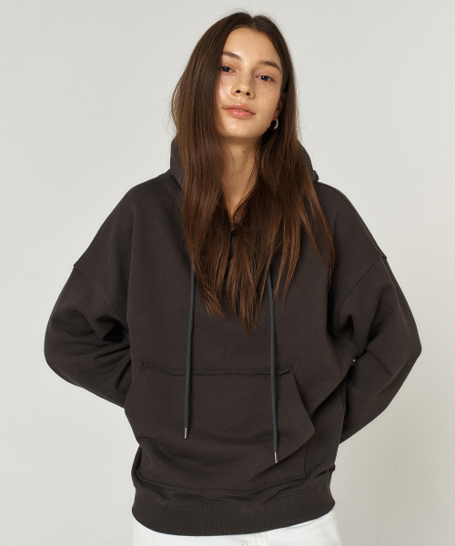 QUAFE(クアフェ)の「HEARTBREAKER HOODIE T-SHIRT(パーカー・レディース・チャコールグレー・FREE)」の2枚目の写真